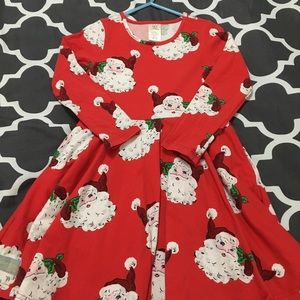 Eleanor Rose Santa Red Christmas Long Sleeve Holiday Dress sz 4